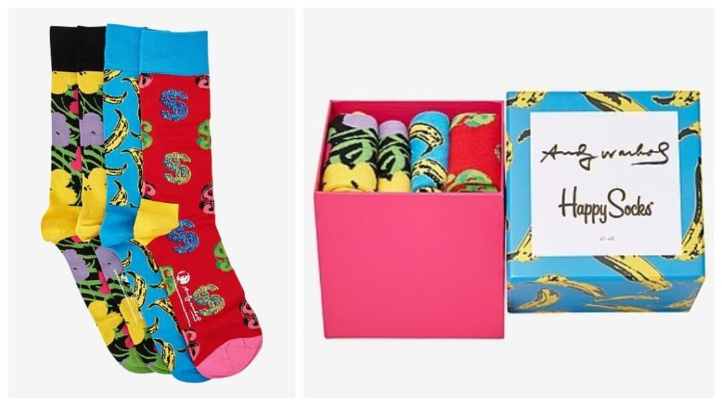 Presenttips till honom: Happy Socks, Presentask Strumpor Andy Warhol Sock Box, 4-Pack