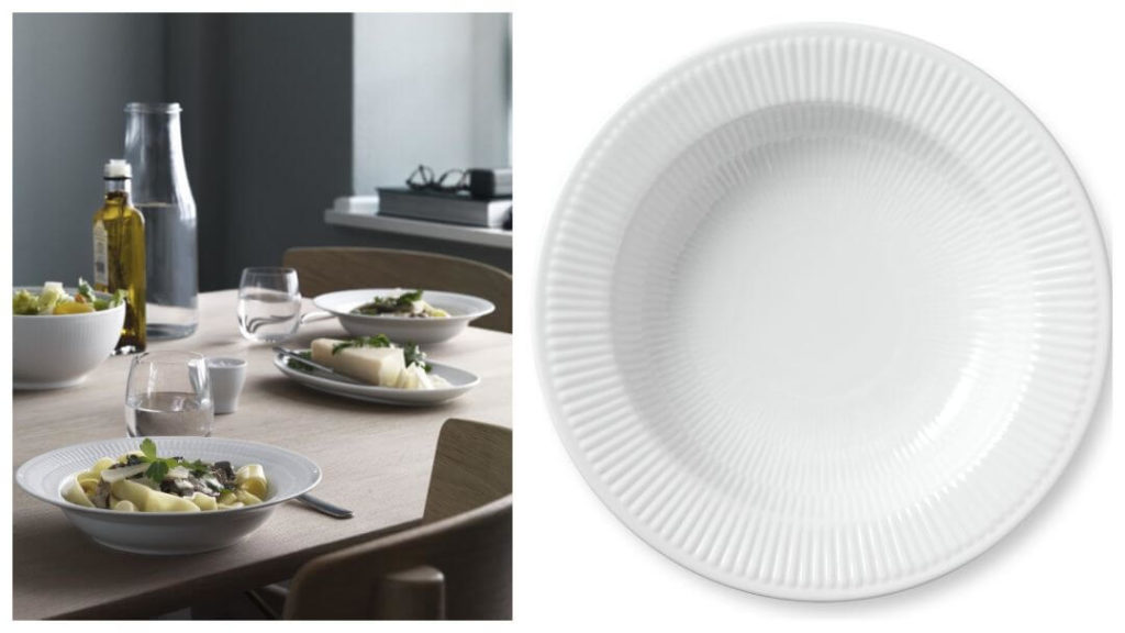 tips på förlovningspresent: Royal Copenhagen Pastatallrik 'White Fluted