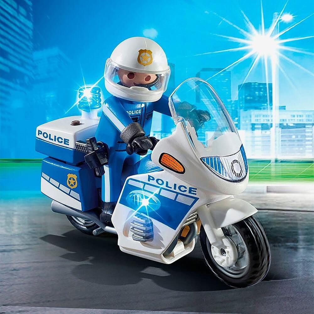 Present till 5-åring: Polismotorcykel med LED ljus