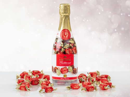 Sjokoladetrøfler i champagneflaske