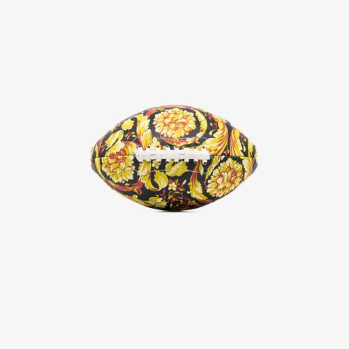 Versace Black Baroque Print Rugby Ball