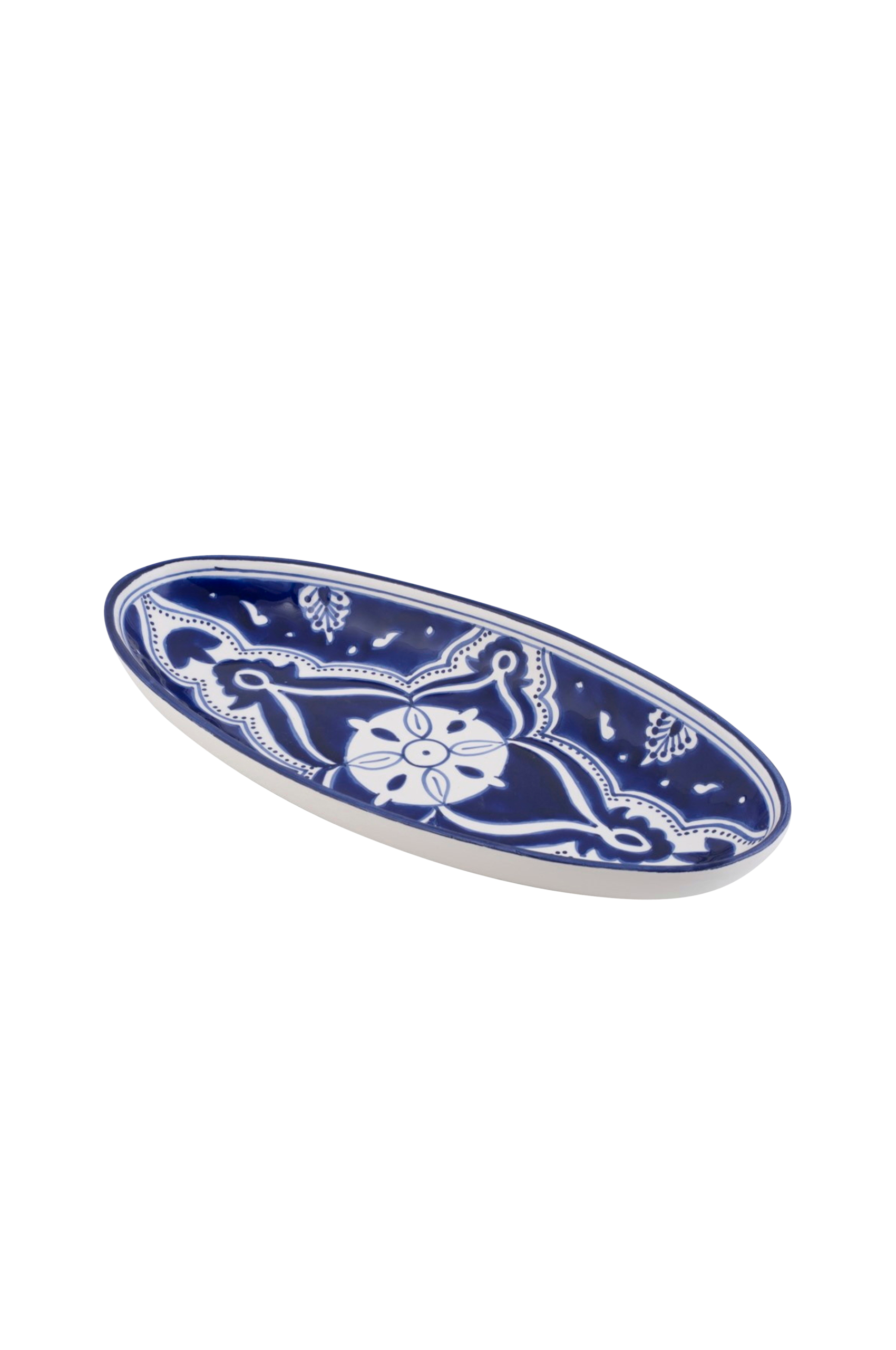 Dishes & Deco Ovalt fat Blue Fond 40 cm