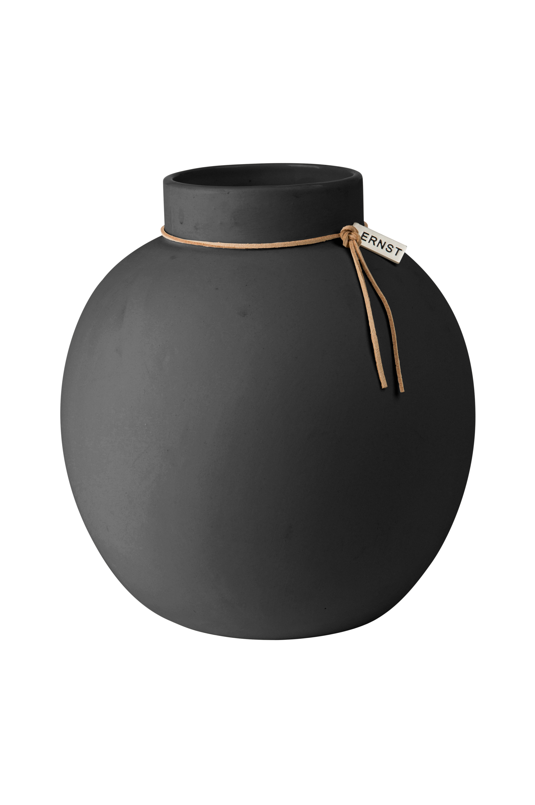 ERNST Vase steintøy rund stor