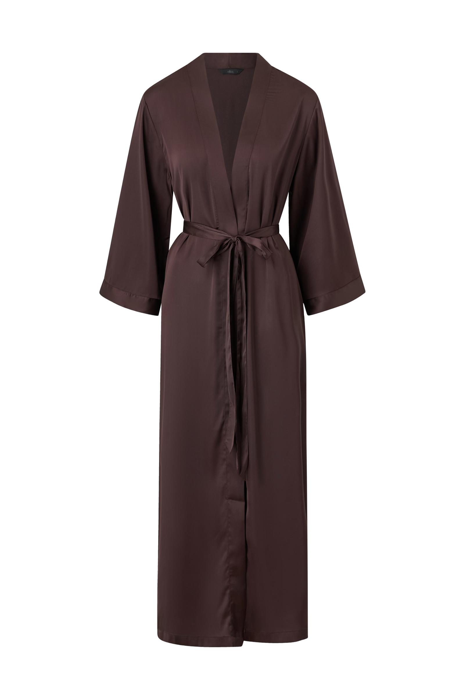 Ellos Collection Morgonrock Chocolate Satin