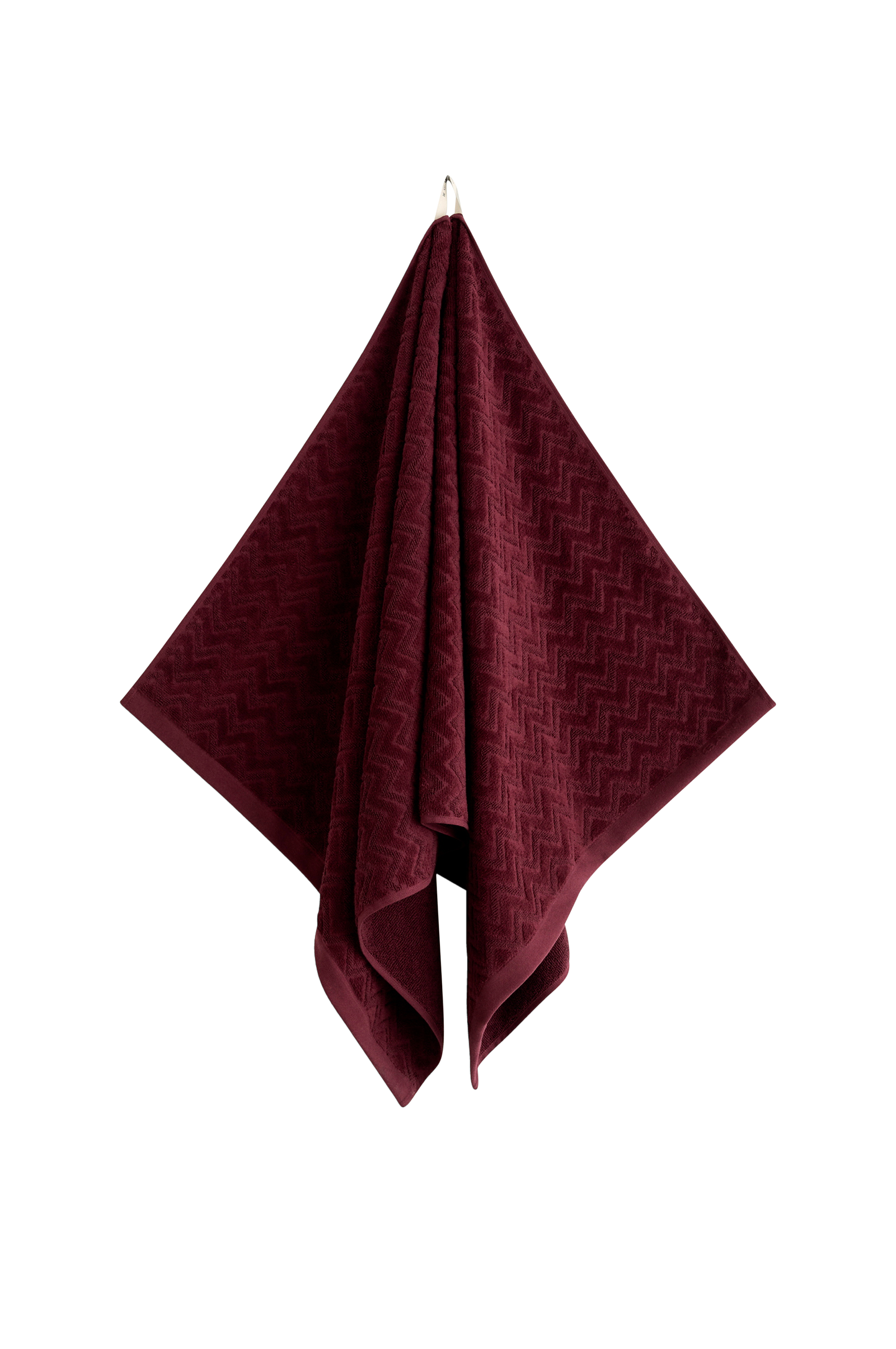 Gant Home Håndkle Jacquard Herringbone vinrød