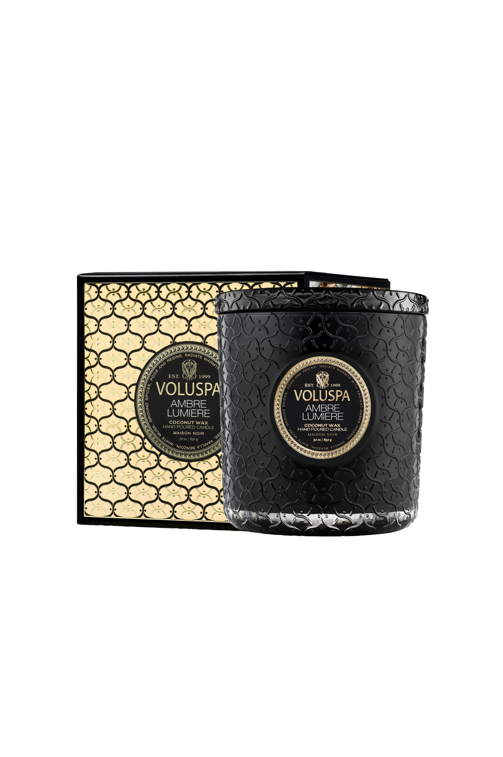 Voluspa Ambre Lumiere Boxed Luxe Jar Candle 80H
